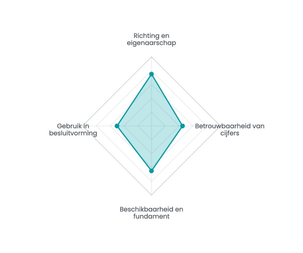 Example of a scan result: spider chart with four dimensions